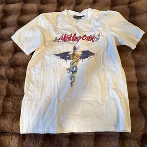 Motley Crue White Graphic Short Sleeve Tee - Men's